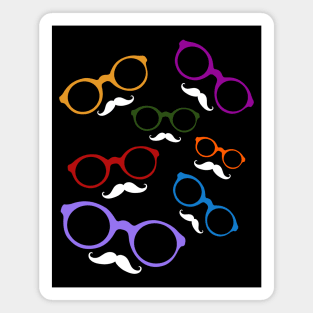 Ghosts With Hipster Glasses Magnet